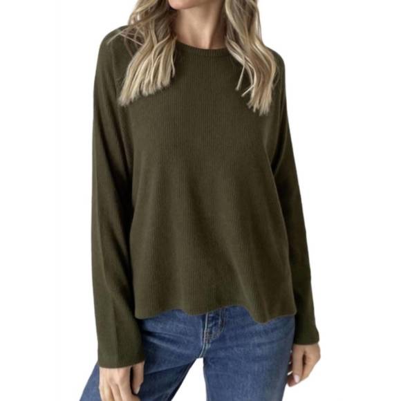 SIX/FIFTY Tops - NEW SIX/FIFTY lazy sunday lounge top in army green
